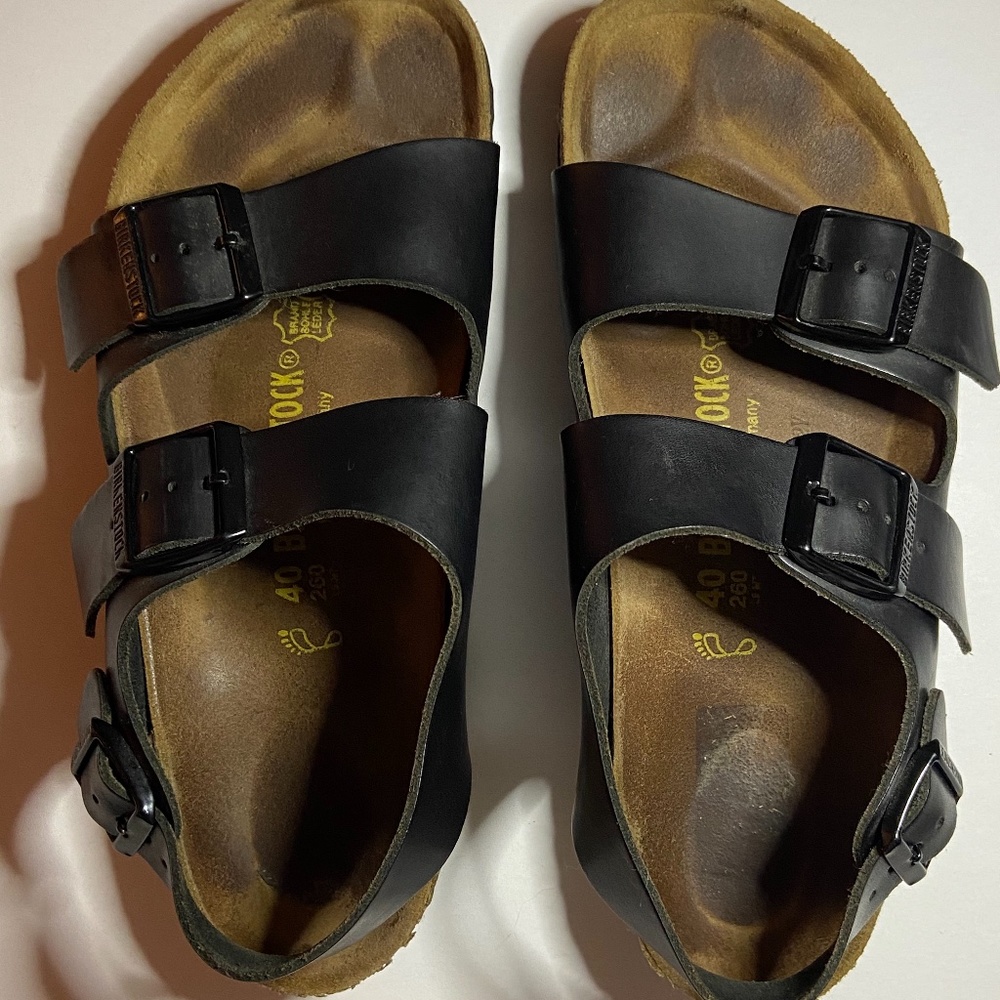 Birkenstock Milano Black Sandals Size 40